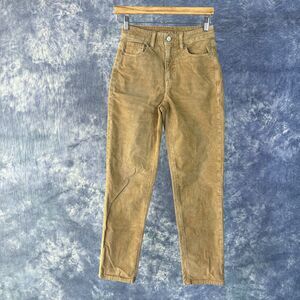 American Eagle Mom Straight Corduroy Jeans Sz 2 Long Womens Casual Tan Pants